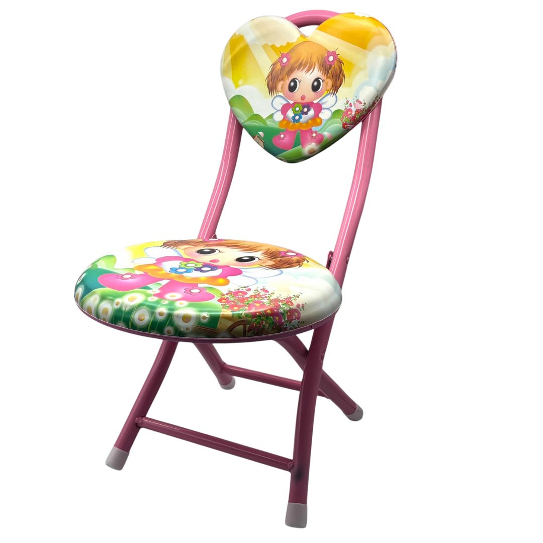 Παιδικό Αναδιπλούμενο Καρεκλάκι με Πλάτη σε Σχήμα Καρδιά - 36 x 26 x 48 cm Παιδικό Αναδιπλούμενο Καρεκλάκι με Πλάτη σε Σχήμα Καρδιά - 36 x 26 x 48 cm