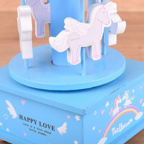 Παιδικό Διακοσμητικό Καρουζέλ Μονόκερος με Ήχο 21x12x12cm Μπλε Παιδικό Διακοσμητικό Καρουζέλ Μονόκερος με Ήχο 21x12x12cm Μπλε