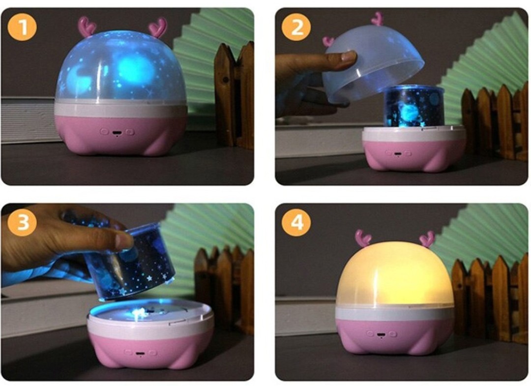 Παιδικό Φωτιστικό Νυκτός Ελαφάκι - Προτζέκτορας Αστεριών με USB Φόρτιση Παιδικό Φωτιστικό Νυκτός Ελαφάκι - Προτζέκτορας Αστεριών με USB Φόρτιση