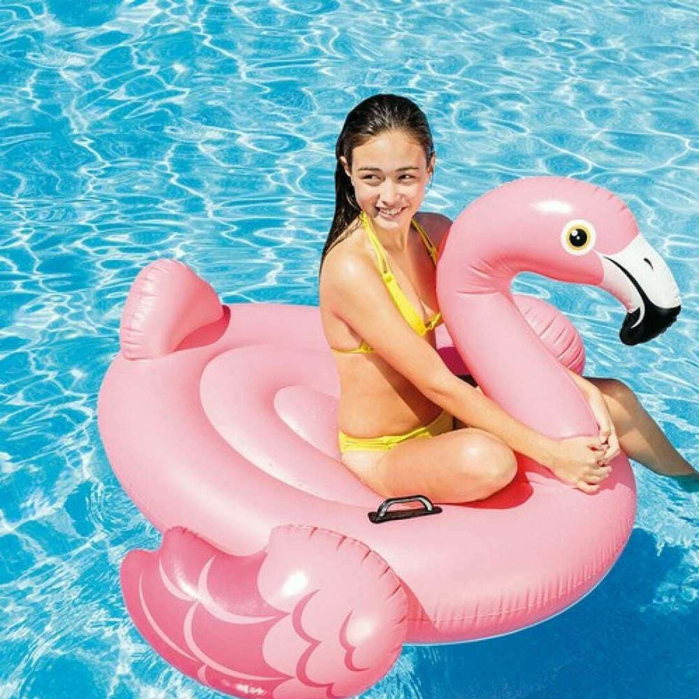 Παιδικό Φουσκωτό Θαλάσσης Φλαμίνγκο με Χειρολαβές INTEX Ride On Flamingo 147x140x94cm Παιδικό Φουσκωτό Θαλάσσης Φλαμίνγκο με Χειρολαβές INTEX Ride On Flamingo 147x140x94cm