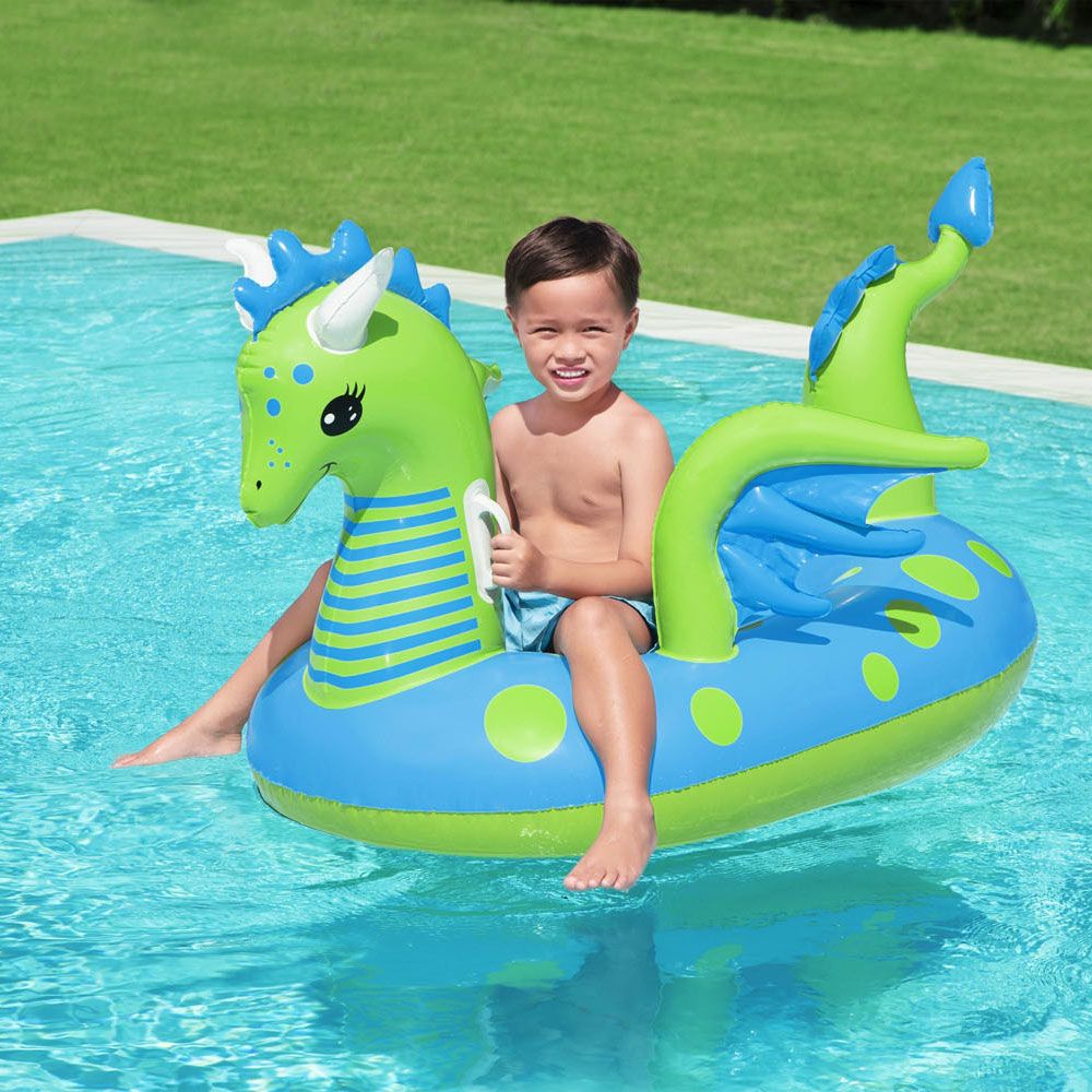 Παιδικό Φουσκωτό Θαλάσσης Πράσινος Δράκος με Χειρολαβές 134cm Ride On - BestWay Παιδικό Φουσκωτό Θαλάσσης Πράσινος Δράκος με Χειρολαβές 134cm Ride On - BestWay