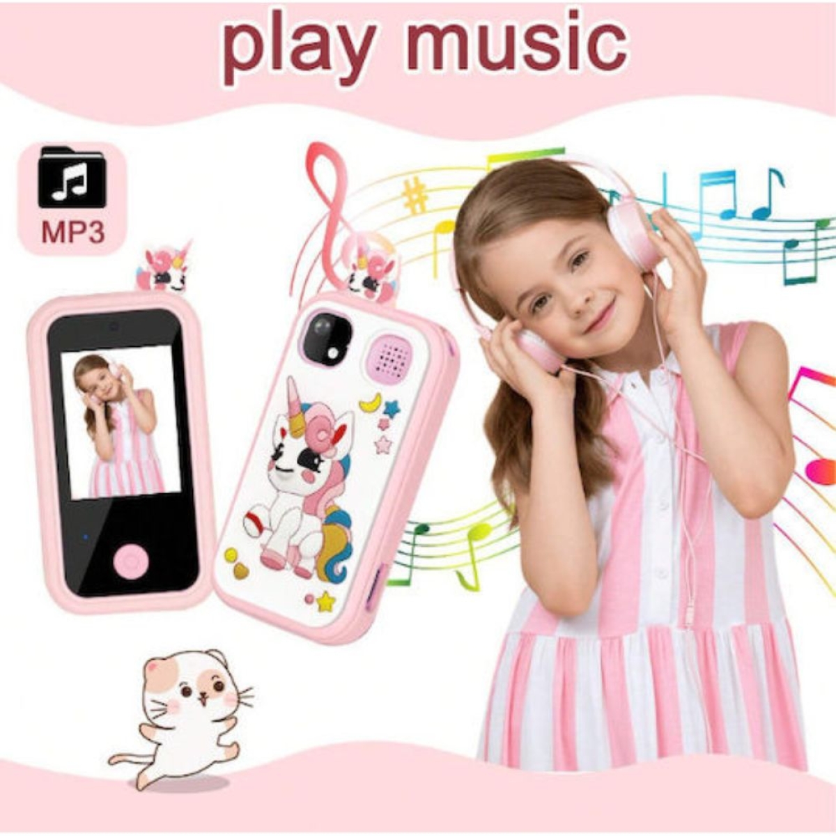 Παιδικό Κινητό Tηλέφωνο με Ενσωματωμένα Παιχνίδια και Κάμερα για Παιδιά 6+ Μωβ Μονόκερος-Smartphone Παιδικό Κινητό Tηλέφωνο με Ενσωματωμένα Παιχνίδια και Κάμερα για Παιδιά 6+ Μωβ Μονόκερος-Smartphone