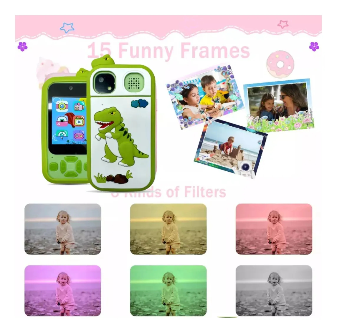 Παιδικό Κινητό Τηλέφωνο με Κάμερα, Οθόνη Αφής & Παιχνίδια 6+ Παιδικό Κινητό Τηλέφωνο με Κάμερα, Οθόνη Αφής & Παιχνίδια 6+