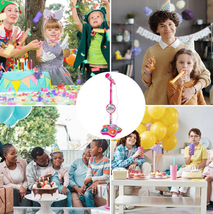 Παιδικό Μικρόφωνο Ροζ Μονόκερος με Φως και Ήχους-Καραόκε Παιδικό Μικρόφωνο Ροζ Μονόκερος με Φως και Ήχους-Καραόκε