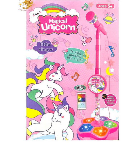 Παιδικό Μικρόφωνο Ροζ Μονόκερος με Φως και Ήχους-Καραόκε Παιδικό Μικρόφωνο Ροζ Μονόκερος με Φως και Ήχους-Καραόκε