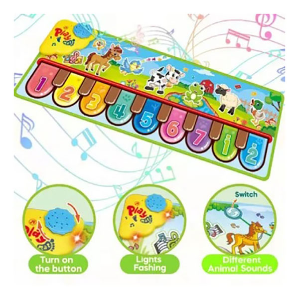 Παιδικό Πιάνο Δαπέδου με Σχέδιο Ζωάκια 85x30cm Παιδικό Πιάνο Δαπέδου με Σχέδιο Ζωάκια 85x30cm