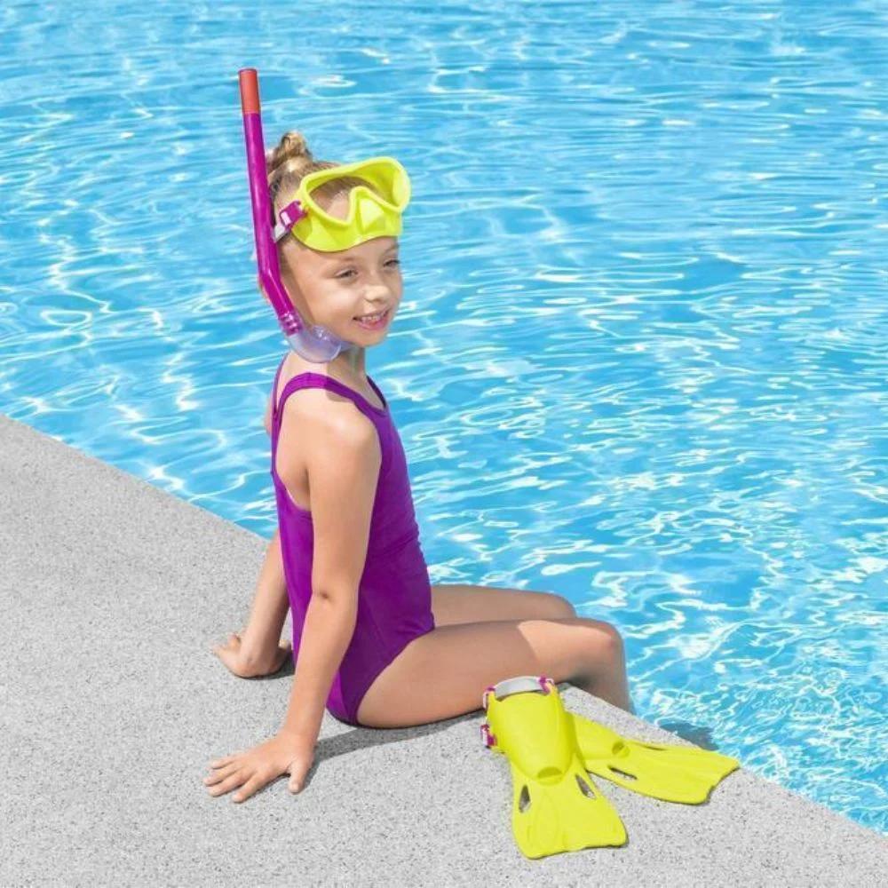 Παιδικό Σετ Με Μάσκα Θαλάσσης,Αναπνευστήρα Και Βατραχοπέδιλα Bestway Παιδικό Σετ Με Μάσκα Θαλάσσης,Αναπνευστήρα Και Βατραχοπέδιλα Bestway