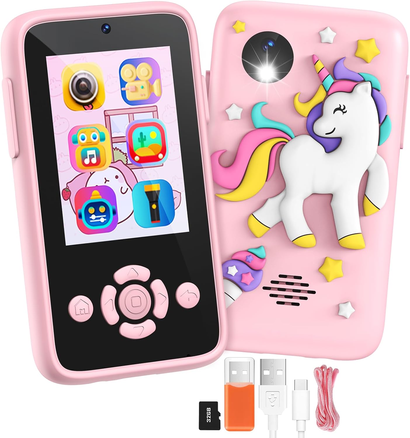 Παιδικό Smartphone με Κάμερα, Παιχνίδια & MP3 player Μουσικής - Ροζ Unicorn Παιδικό Smartphone με Κάμερα, Παιχνίδια & MP3 player Μουσικής - Ροζ Unicorn