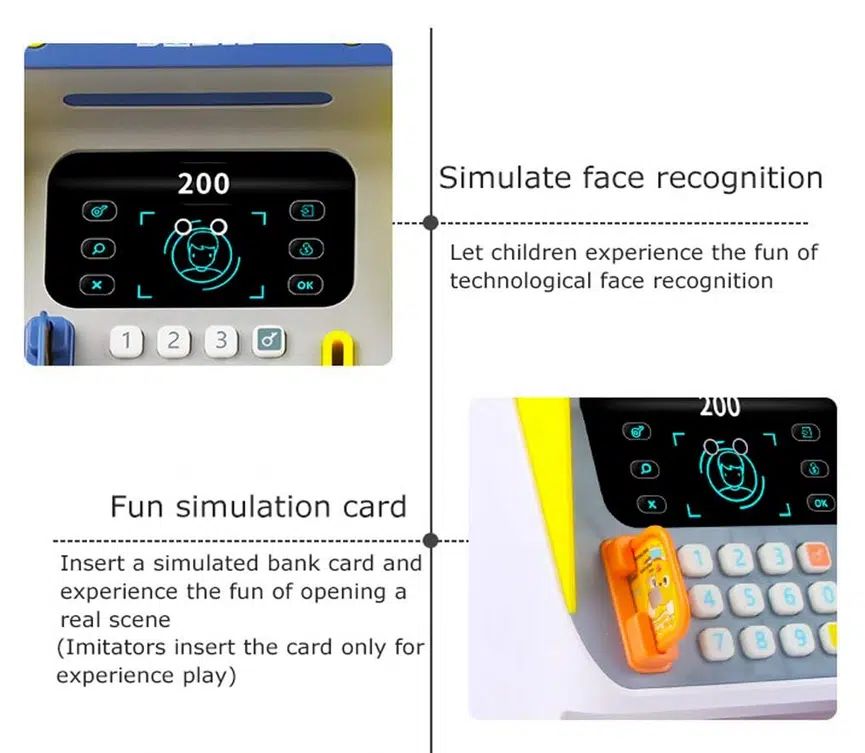 Παιδικός Κουμπαράς με Αναγνώριση Προσώπου - Μίνι ΑΤΜ με Ηλεκτρονικό Κλείδωμα Προσώπου, Αυτόματη Κύλιση Χαρτονομισμάτων - Πορτοκαλί Παιδικός Κουμπαράς με Αναγνώριση Προσώπου - Μίνι ΑΤΜ με Ηλεκτρονικό Κλείδωμα Προσώπου, Αυτόματη Κύλιση Χαρτονομισμάτων - Πορτοκαλί