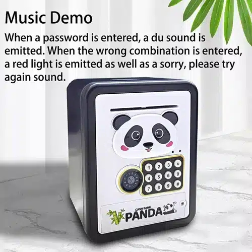 Παιδικός Κουμπαράς με Κωδικό Πρόσβασης Panda για Χαρτονομίσματα & Κέρματα Παιδικός Κουμπαράς με Κωδικό Πρόσβασης Panda για Χαρτονομίσματα & Κέρματα