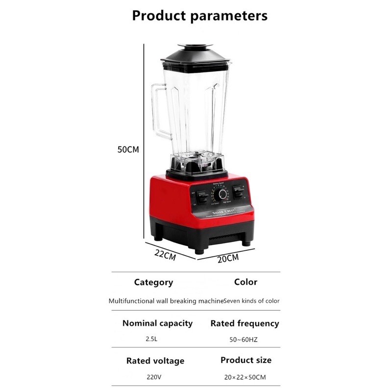 Πανίσχυρο Multi Μπλέντερ SOKANY 4500W με Χωρητικότητα 2.5lt για Smoothies Πανίσχυρο Multi Μπλέντερ SOKANY 4500W με Χωρητικότητα 2.5lt για Smoothies