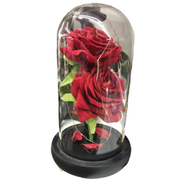 Παντοτινά τριαντάφυλλα με LED φωτισμό σε γυάλινο θόλο με μαύρη βάση 22.5×12.5cm – κόκκινο Παντοτινά τριαντάφυλλα με LED φωτισμό σε γυάλινο θόλο με μαύρη βάση 22.5×12.5cm – κόκκινο