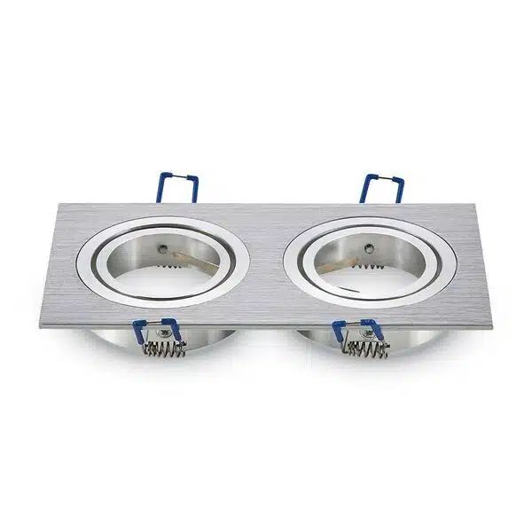 Παραλληλόγραμμο Χωνευτό Κινούμενο Νίκελ Πλαίσιο για Σποτ GU10 – MR16 Διλπλό Ασημί 17.3x9.1cm Aigostar Παραλληλόγραμμο Χωνευτό Κινούμενο Νίκελ Πλαίσιο για Σποτ GU10 – MR16 Διλπλό Ασημί 17.3x9.1cm Aigostar