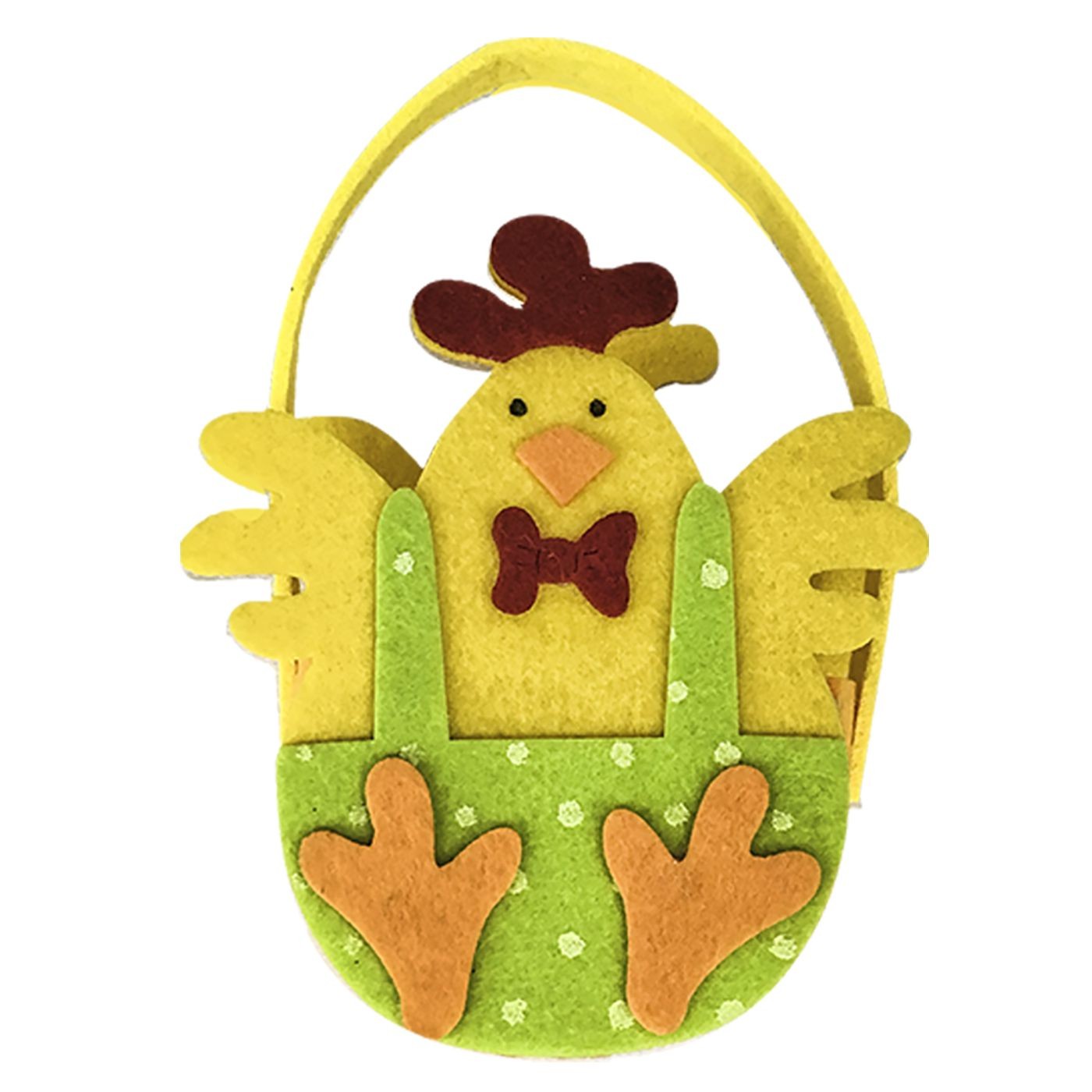 Πασχαλινό Τσόχινο Καλάθι Κόκορας με Χερούλι 18x13x7cm Πασχαλινό Τσόχινο Καλάθι Κόκορας με Χερούλι 18x13x7cm