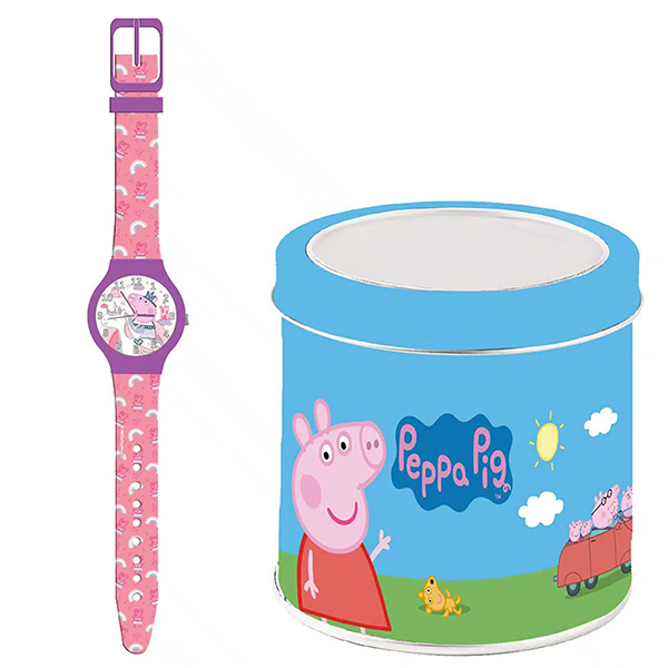Peppa Pig Παιδικό Αναλογικό Ρολόι με Λουράκι από Καουτσούκ - Πλαστικό σε Ροζ Χρώμα Peppa Pig Παιδικό Αναλογικό Ρολόι με Λουράκι από Καουτσούκ - Πλαστικό σε Ροζ Χρώμα