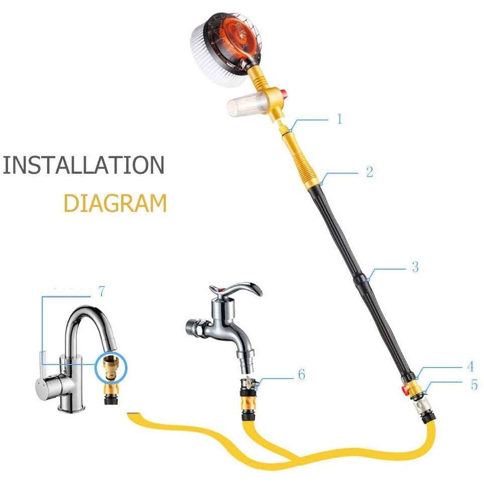 Περιστρεφόμενη Ρυθμιζόμενη Βούρτσα Πλυσίματος Αυτοκινήτου με Δοχείο Σαπουνιού και Ρυθμιζόμενη Ένταση Πίεσης Νερού Περιστρεφόμενη Ρυθμιζόμενη Βούρτσα Πλυσίματος Αυτοκινήτου με Δοχείο Σαπουνιού και Ρυθμιζόμενη Ένταση Πίεσης Νερού