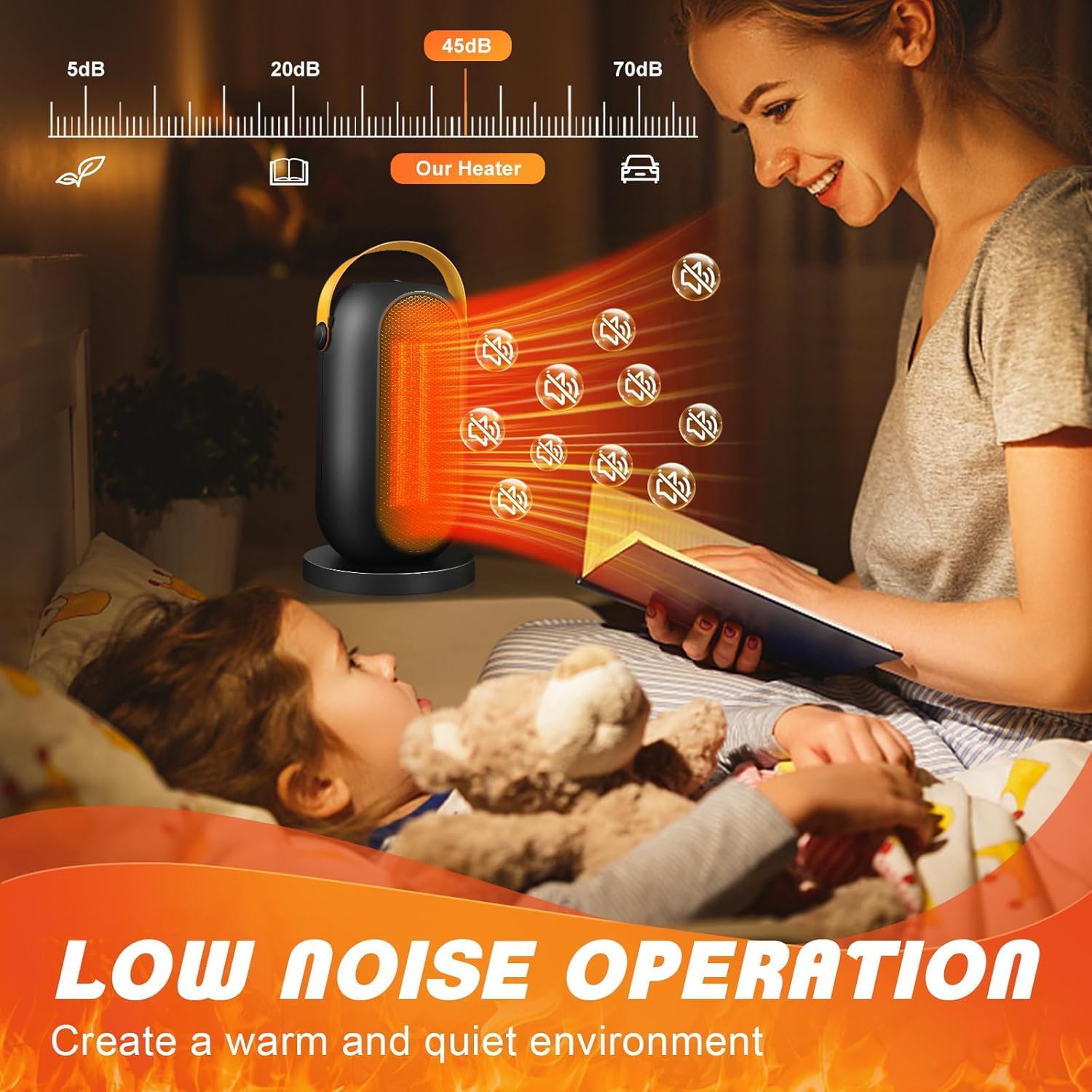 Περιστρεφόμενο Αερόθερμο 1800W με 3 Ρυθμίσεις Θέρμανσης και Ψυχρή Λειτουργία - Andowl Περιστρεφόμενο Αερόθερμο 1800W με 3 Ρυθμίσεις Θέρμανσης και Ψυχρή Λειτουργία - Andowl