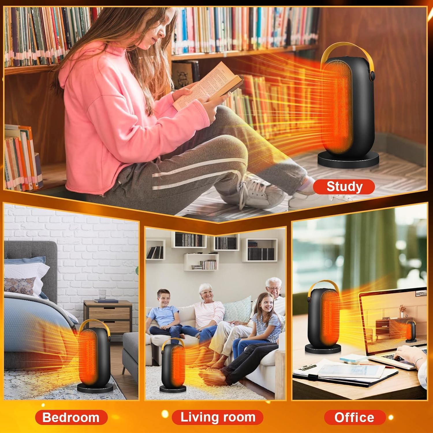 Περιστρεφόμενο Αερόθερμο 1800W με 3 Ρυθμίσεις Θέρμανσης και Ψυχρή Λειτουργία - Andowl Περιστρεφόμενο Αερόθερμο 1800W με 3 Ρυθμίσεις Θέρμανσης και Ψυχρή Λειτουργία - Andowl