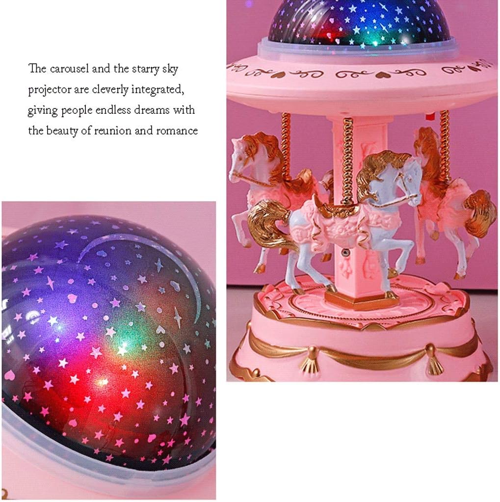 Περιστρεφόμενο Φωτιστικό Καρουζέλ με Μουσική και LED Προβολέα Έναστρου Ουρανού Περιστρεφόμενο Φωτιστικό Καρουζέλ με Μουσική και LED Προβολέα Έναστρου Ουρανού