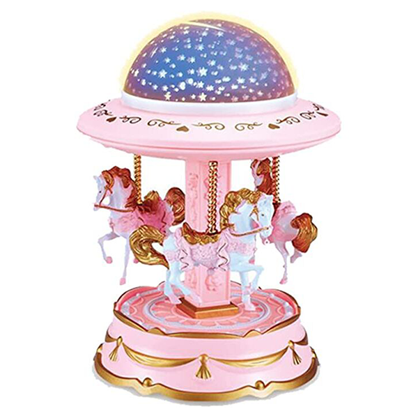 Περιστρεφόμενο Φωτιστικό Καρουζέλ με Μουσική και LED Προβολέα Έναστρου Ουρανού Περιστρεφόμενο Φωτιστικό Καρουζέλ με Μουσική και LED Προβολέα Έναστρου Ουρανού