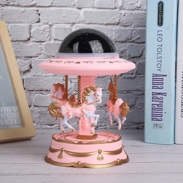 Περιστρεφόμενο Φωτιστικό Καρουζέλ με Μουσική και LED Προβολέα Έναστρου Ουρανού Περιστρεφόμενο Φωτιστικό Καρουζέλ με Μουσική και LED Προβολέα Έναστρου Ουρανού