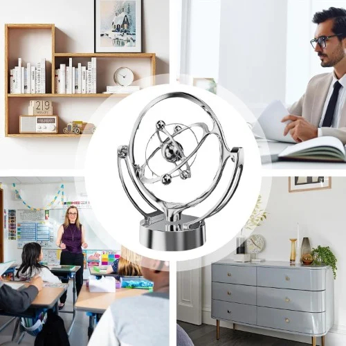 Περιστρεφόμενο Μαγνητικό Διακοσμητικό Κίνησης Μεταλλικό Ασημί – Αέναη Κίνηση Περιστρεφόμενο Μαγνητικό Διακοσμητικό Κίνησης Μεταλλικό Ασημί – Αέναη Κίνηση