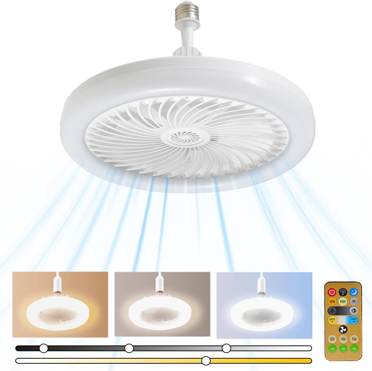 Περιστρεφόμενος Ανεμιστήρας 3 Ταχυτήτων με Φωτισμό LED 60W & Τηλεχειριστήριο Περιστρεφόμενος Ανεμιστήρας 3 Ταχυτήτων με Φωτισμό LED 60W & Τηλεχειριστήριο