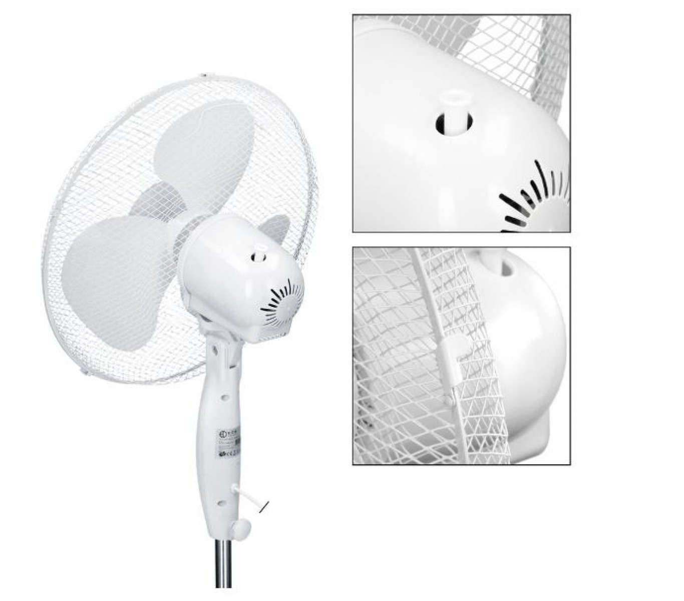 Περιστρεφόμενος Ανεμιστήρας Ορθοστάτης 45W Λευκός Περιστρεφόμενος Ανεμιστήρας Ορθοστάτης 45W Λευκός