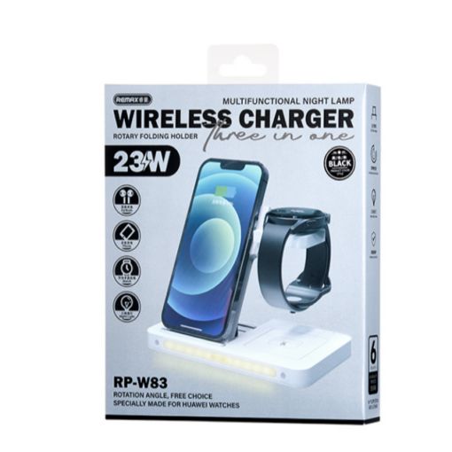 Περιστροφική Αναδιπλούμενη Βάση & Ασύρματος Φορτιστής με Λαμπτήρα Νύχτας 3 σε 1 - Remax Μαύρο Περιστροφική Αναδιπλούμενη Βάση & Ασύρματος Φορτιστής με Λαμπτήρα Νύχτας 3 σε 1 - Remax Μαύρο