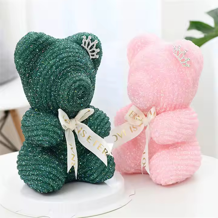 Πετρόλ Αρκουδάκι με Στρας σε Κουτί Δώρου 22 x 12 cm Πετρόλ Αρκουδάκι με Στρας σε Κουτί Δώρου 22 x 12 cm