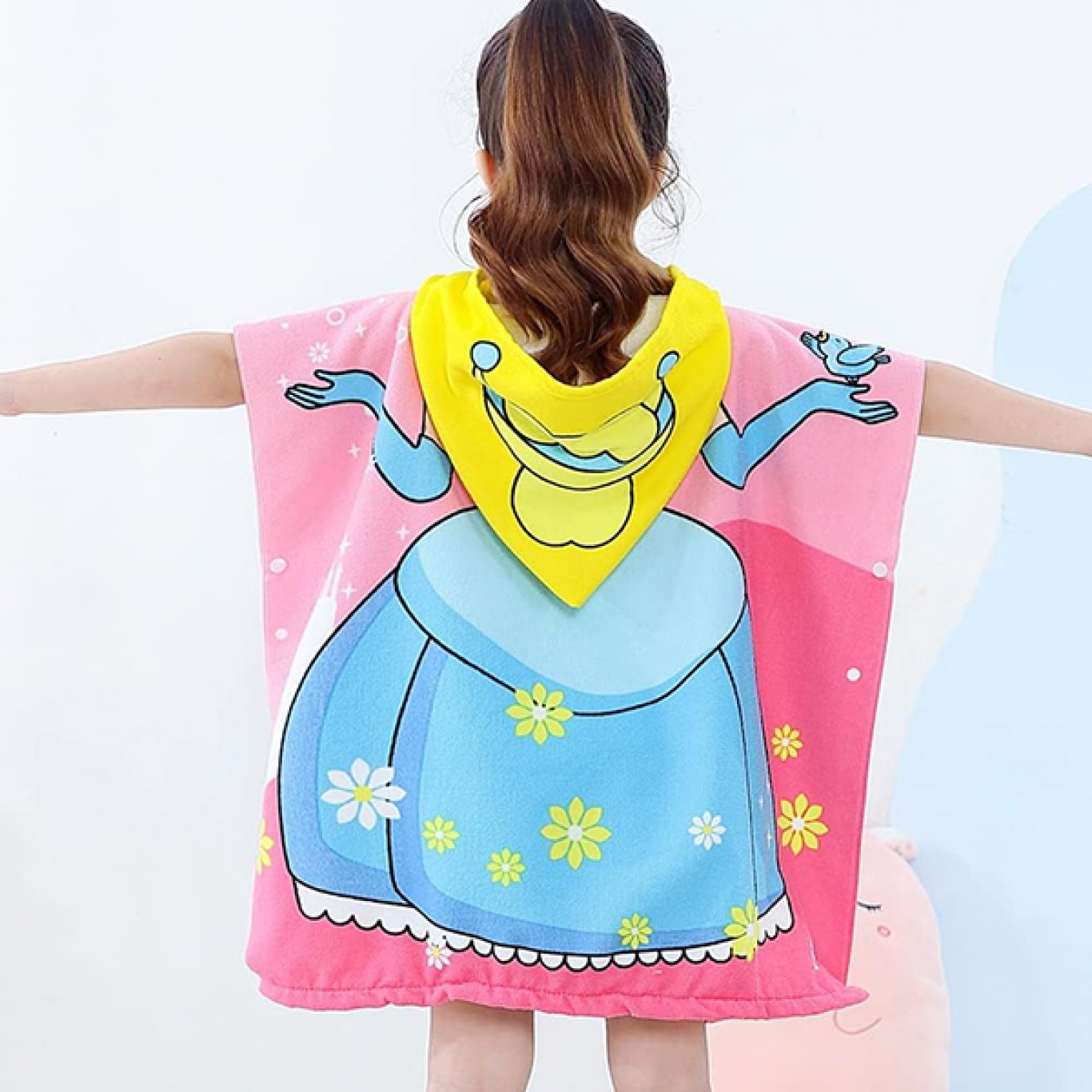 Πετσέτα Θαλάσσης Πόντσο με Κουκούλα 0-8 ετών 60 x 60cm Πετσέτα Θαλάσσης Πόντσο με Κουκούλα 0-8 ετών 60 x 60cm