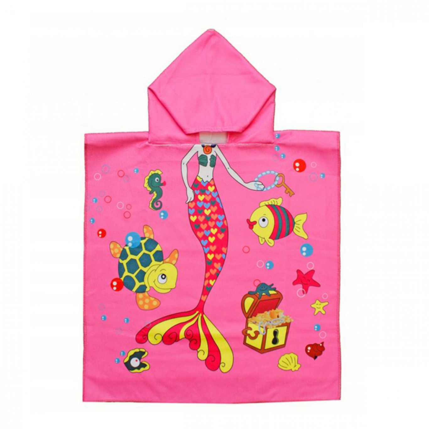 Πετσέτα Θαλάσσης Πόντσο με Κουκούλα 0-8 ετών 60 x 60cm Πετσέτα Θαλάσσης Πόντσο με Κουκούλα 0-8 ετών 60 x 60cm