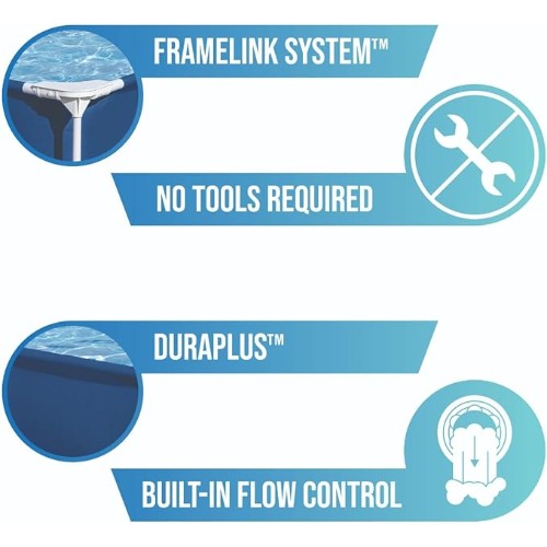 Πισίνα PVC με Μεταλλικό Σκελετό και Αντλία Φίλτρου - 221 x 150 x 43 cm - Bestway Steel Pro Πισίνα PVC με Μεταλλικό Σκελετό και Αντλία Φίλτρου - 221 x 150 x 43 cm - Bestway Steel Pro