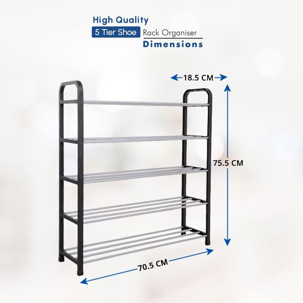 Πλαστική Παπουτσοθήκη με 5 Μεταλλικά Ράφια 42x18,5x70cm Πλαστική Παπουτσοθήκη με 5 Μεταλλικά Ράφια 42x18,5x70cm