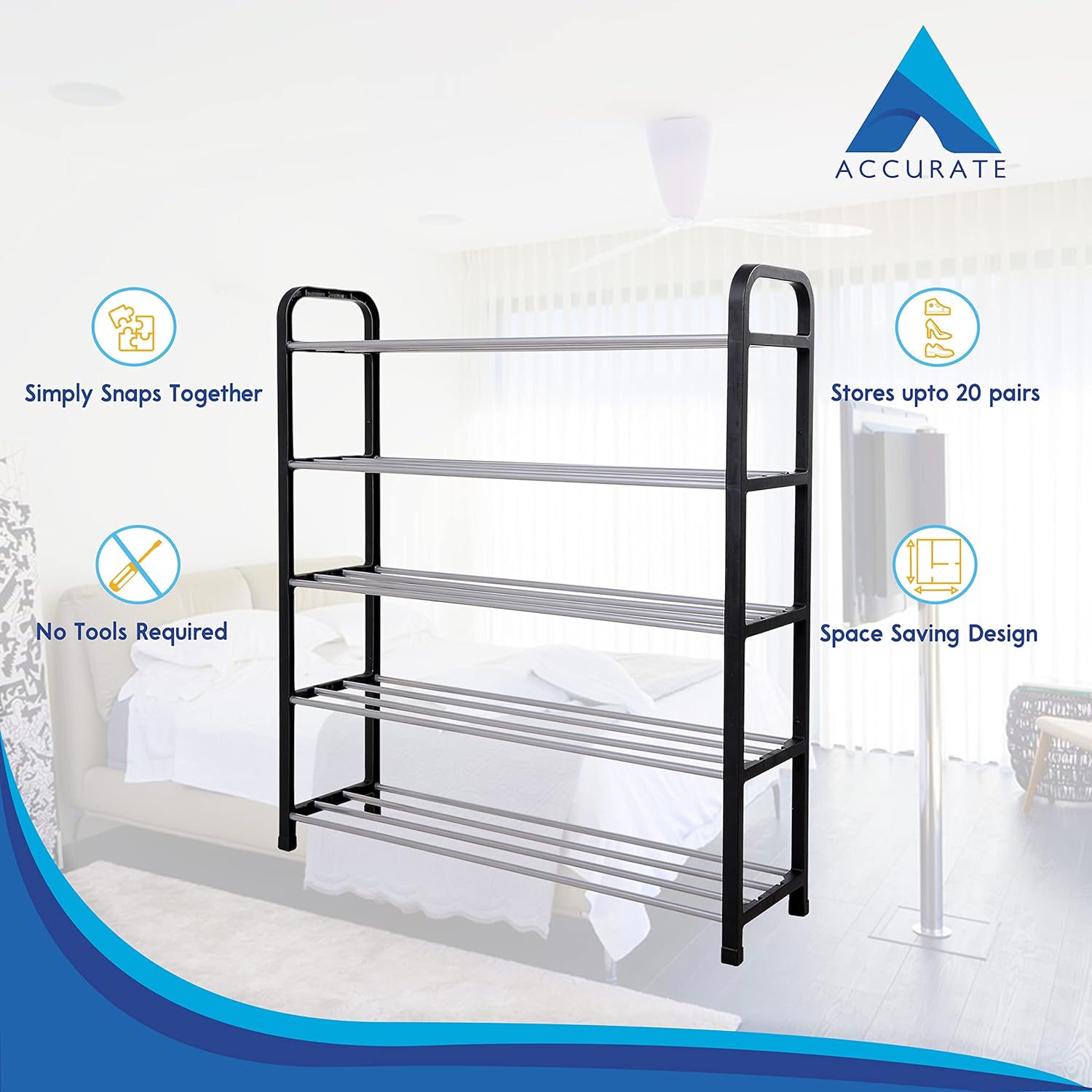 Πλαστική Παπουτσοθήκη με 5 Μεταλλικά Ράφια 42x18,5x70cm Πλαστική Παπουτσοθήκη με 5 Μεταλλικά Ράφια 42x18,5x70cm