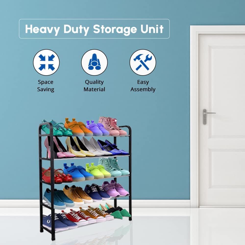 Πλαστική Παπουτσοθήκη με 5 Μεταλλικά Ράφια 42x18,5x70cm Πλαστική Παπουτσοθήκη με 5 Μεταλλικά Ράφια 42x18,5x70cm