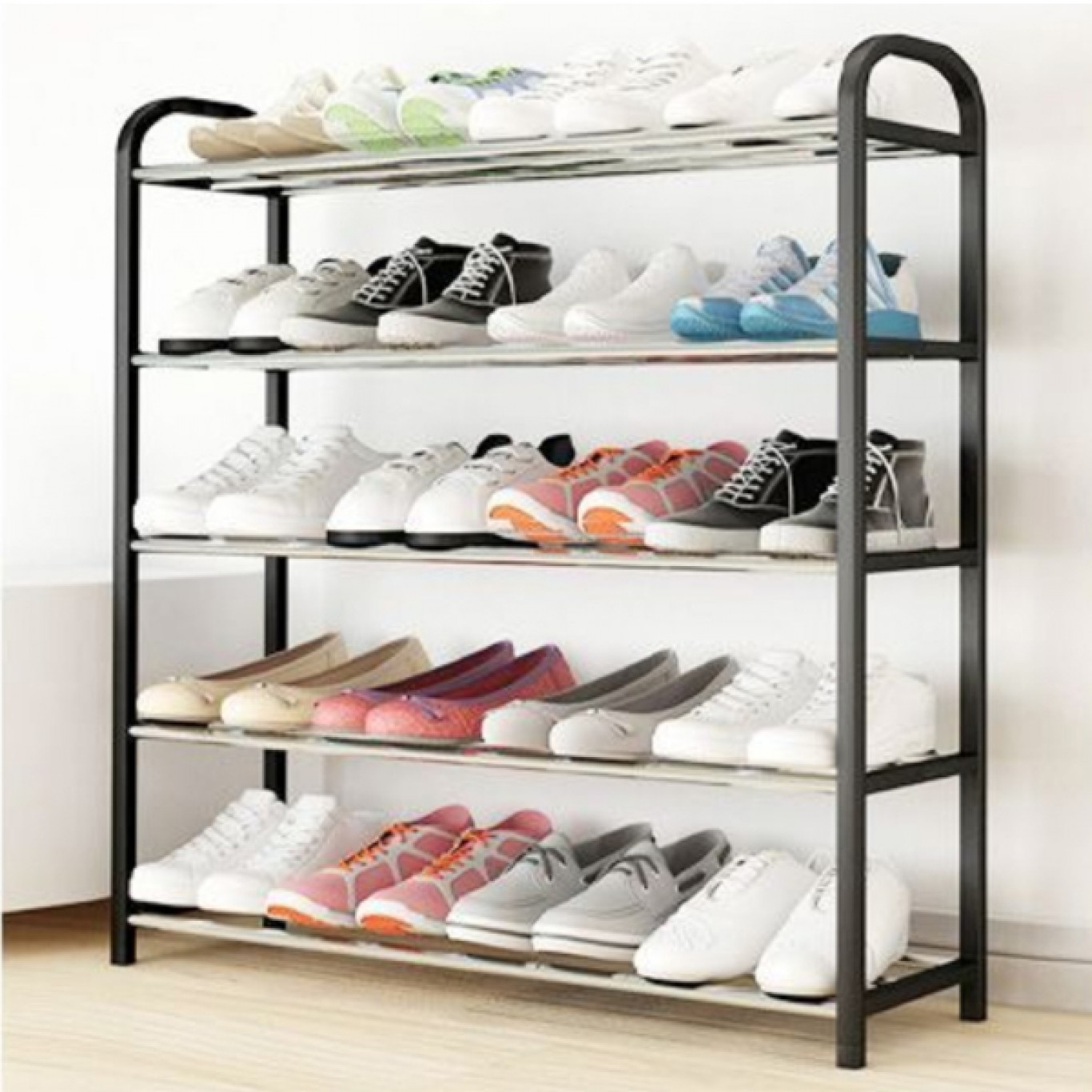 Πλαστική Παπουτσοθήκη με 5 Μεταλλικά Ράφια 42x18,5x70cm Πλαστική Παπουτσοθήκη με 5 Μεταλλικά Ράφια 42x18,5x70cm