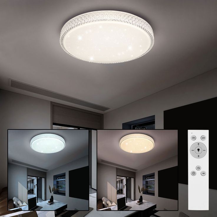 Πλαστική Πλαφονιέρα Οροφής 50×8.7cm 60W 4800LM 220V με Ενσωματωμένα LED σε Ψυχρό – Θερμό – Φυσικό Λευκό Φωτισμό και Τηλεχειριστήριο Πλαστική Πλαφονιέρα Οροφής 50×8.7cm 60W 4800LM 220V με Ενσωματωμένα LED σε Ψυχρό – Θερμό – Φυσικό Λευκό Φωτισμό και Τηλεχειριστήριο