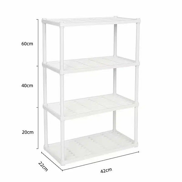 Πλαστική Ραφιέρα Δαπέδου Γενικής Χρήσης 4 Επιπέδων Λευκή Πλαστική Ραφιέρα Δαπέδου Γενικής Χρήσης 4 Επιπέδων Λευκή