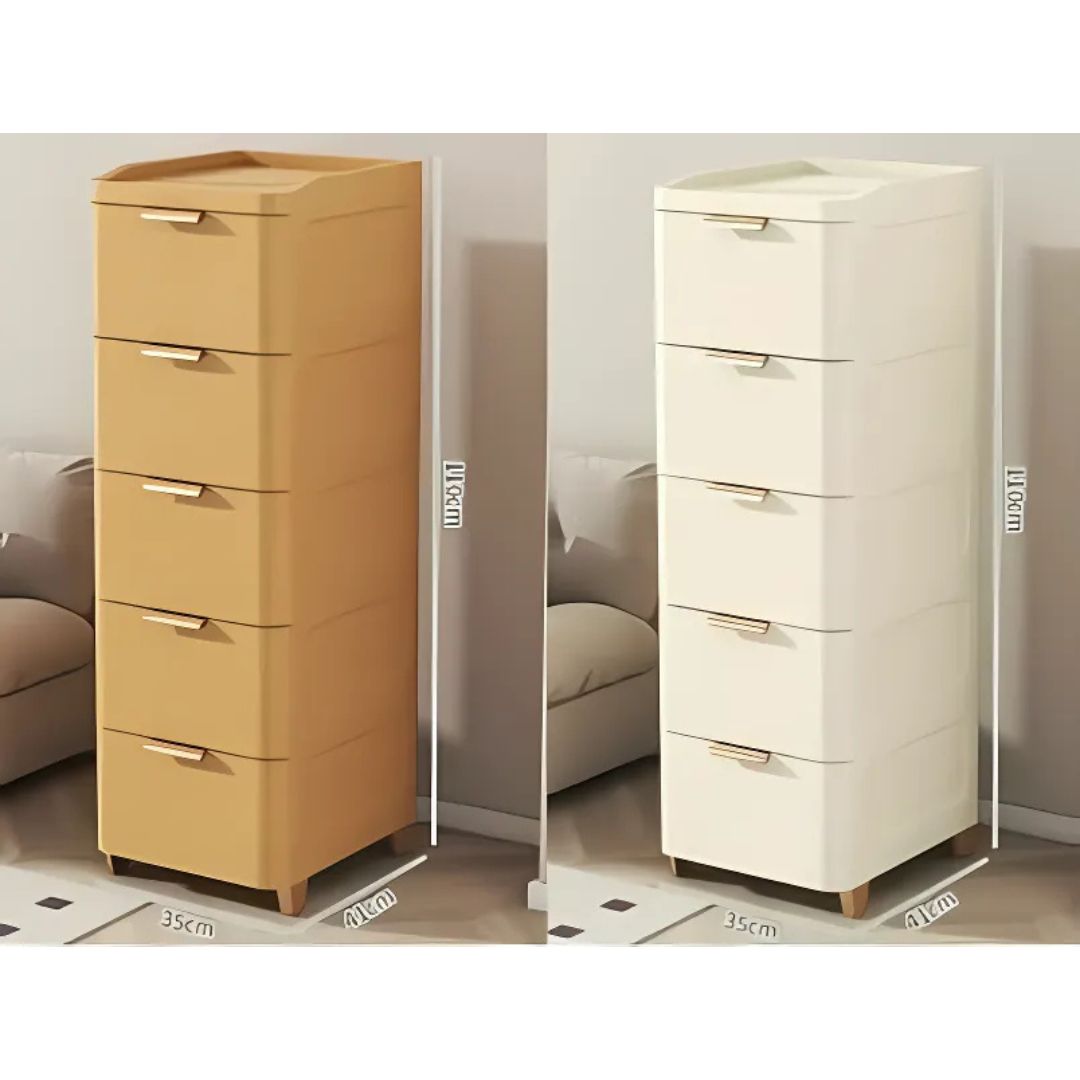 Πλαστική Συρταριέρα 109 x 43 x 35cm με Επένδυση Απομίμηση Δερματίνης και 5 Συρτάρια Πλαστική Συρταριέρα 109 x 43 x 35cm με Επένδυση Απομίμηση Δερματίνης και 5 Συρτάρια