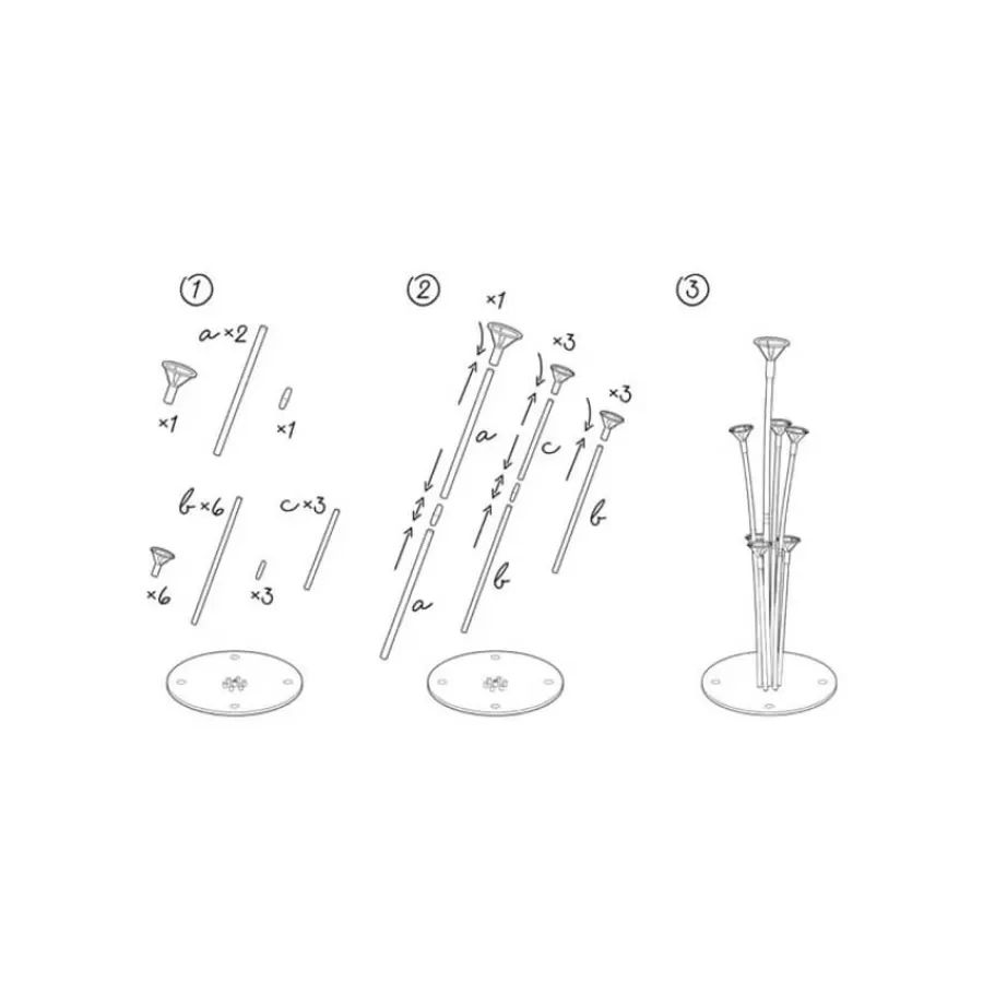 Πλαστική Βάση για Μπαλόνια με 7 Θέσεις – 1m Πλαστική Βάση για Μπαλόνια με 7 Θέσεις – 1m