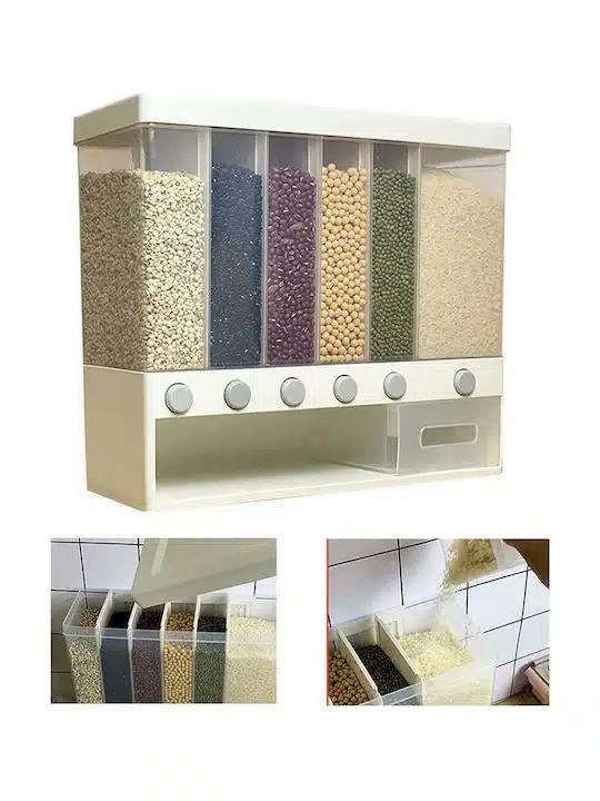 Πλαστικό Δοχείο Αποθήκευσης Δημητριακών & Τροφίμων 6 Θέσεων Πλαστικό Δοχείο Αποθήκευσης Δημητριακών & Τροφίμων 6 Θέσεων