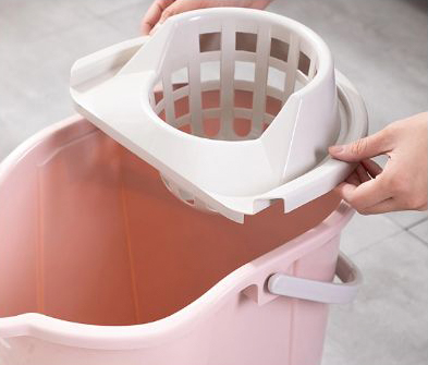 Πλαστικός Κάδος Σφουγγαρίστρας Οικιακός Ροζ Πλαστικός Κάδος Σφουγγαρίστρας Οικιακός Ροζ