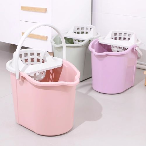 Πλαστικός Κάδος Σφουγγαρίστρας Οικιακός Ροζ Πλαστικός Κάδος Σφουγγαρίστρας Οικιακός Ροζ