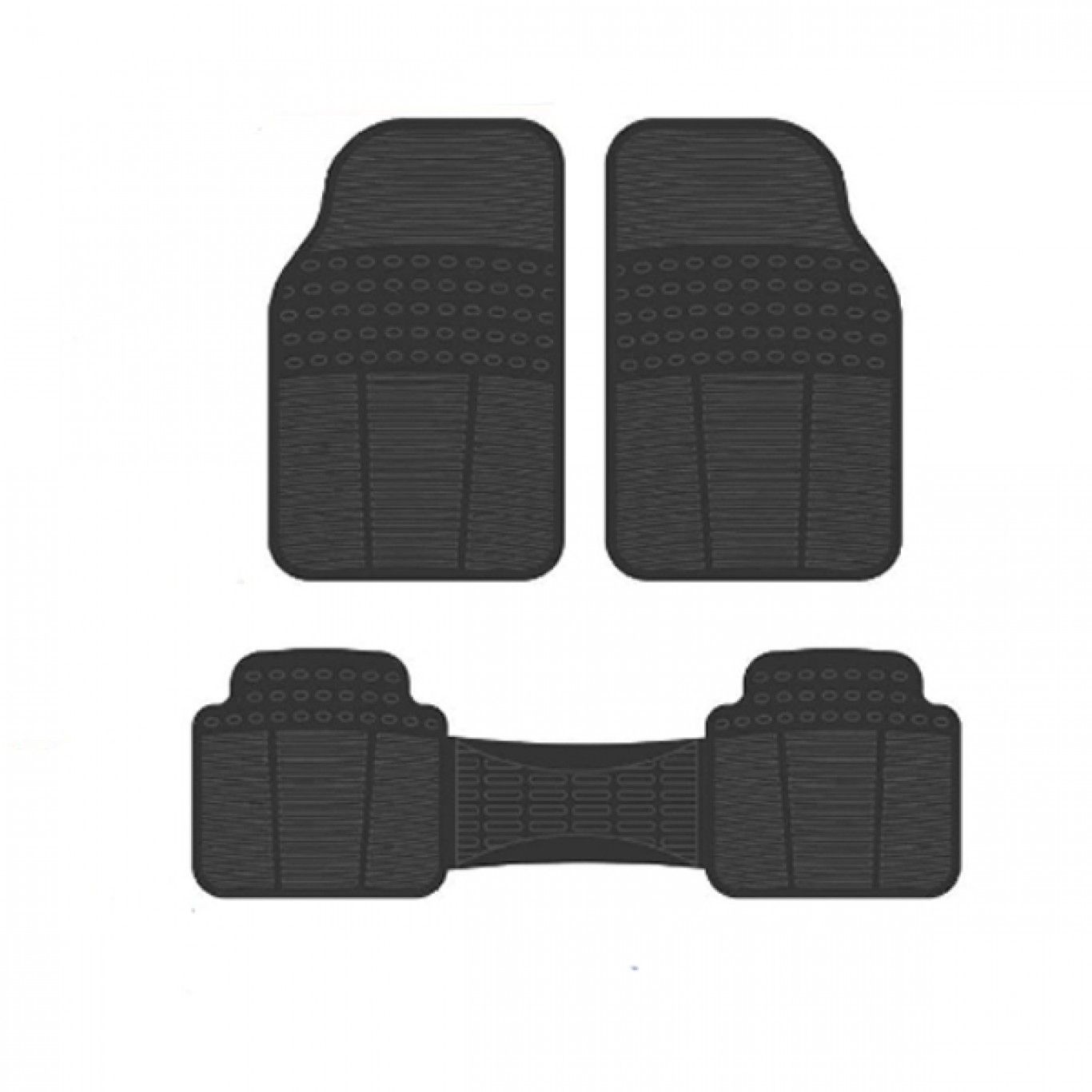 Πλήρες Σετ 3 Τεμαχίων Λαστιχένια Αντιολισθητικά Πατάκια Αυτοκινήτου - Μαύρο Πλήρες Σετ 3 Τεμαχίων Λαστιχένια Αντιολισθητικά Πατάκια Αυτοκινήτου - Μαύρο