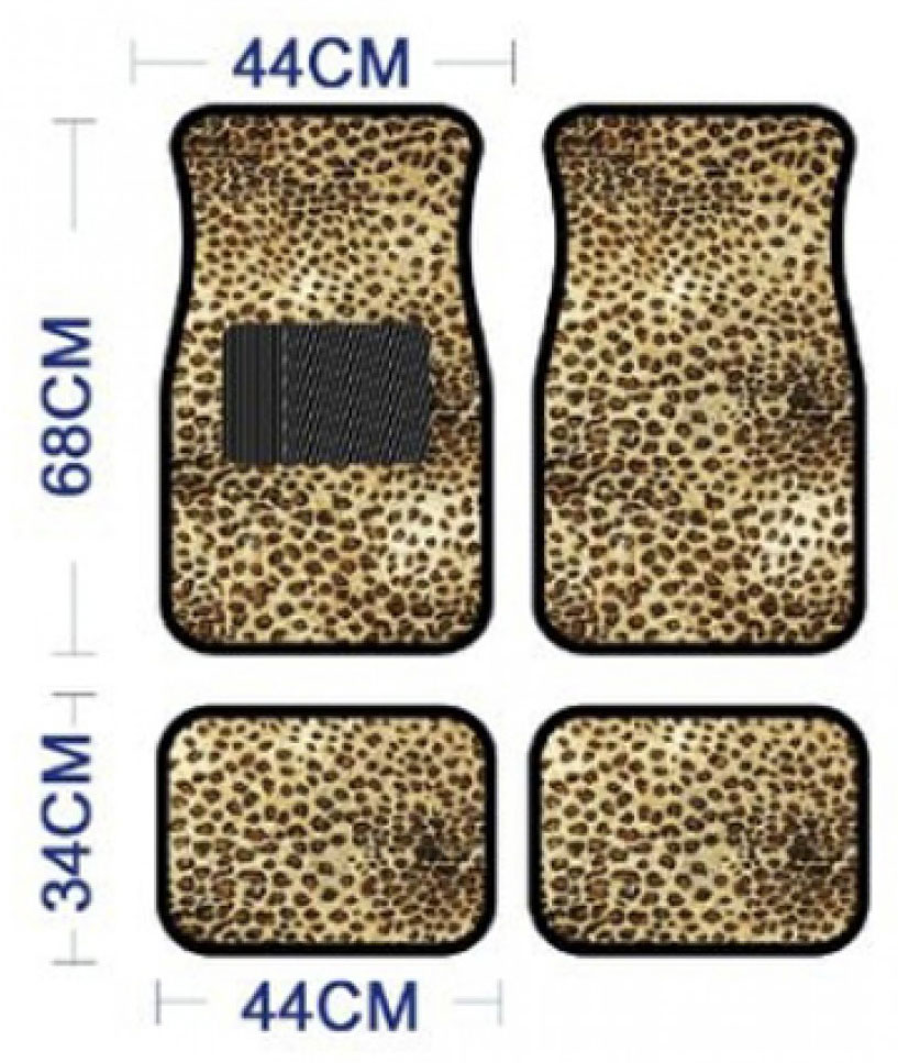 Πλήρες Σετ 4 Universal Αντιολισθητικά Πατάκια Αυτοκινήτου Μοκέτα Λεοπάρ - 4 Τεμάχια Πλήρες Σετ 4 Universal Αντιολισθητικά Πατάκια Αυτοκινήτου Μοκέτα Λεοπάρ - 4 Τεμάχια