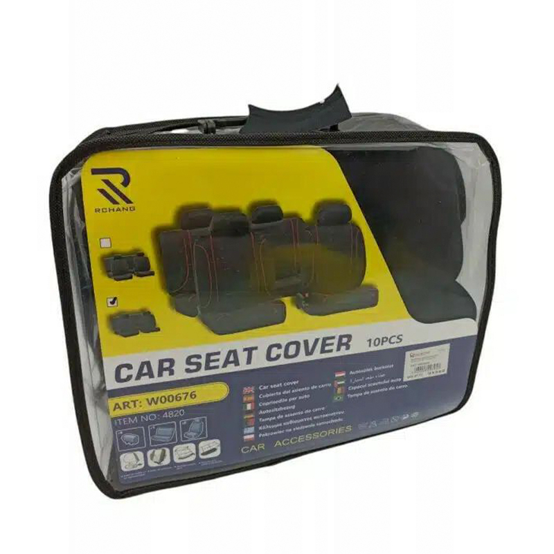 Πλήρες Σετ Universal Προστατευτικά Πολυεστερικά Καλύμματα Καθισμάτων & Μαξιλαριών Αυτοκινήτου - Μαύρο Πλήρες Σετ Universal Προστατευτικά Πολυεστερικά Καλύμματα Καθισμάτων & Μαξιλαριών Αυτοκινήτου - Μαύρο