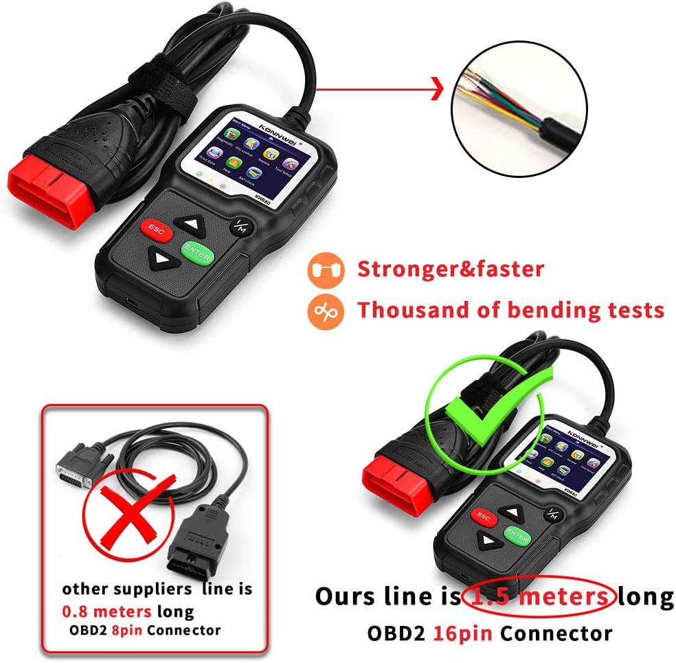 Πολυεργαλείο Διαγνωστικού Ελέγχου OBD2 - KONNWEI Πολυεργαλείο Διαγνωστικού Ελέγχου OBD2 - KONNWEI