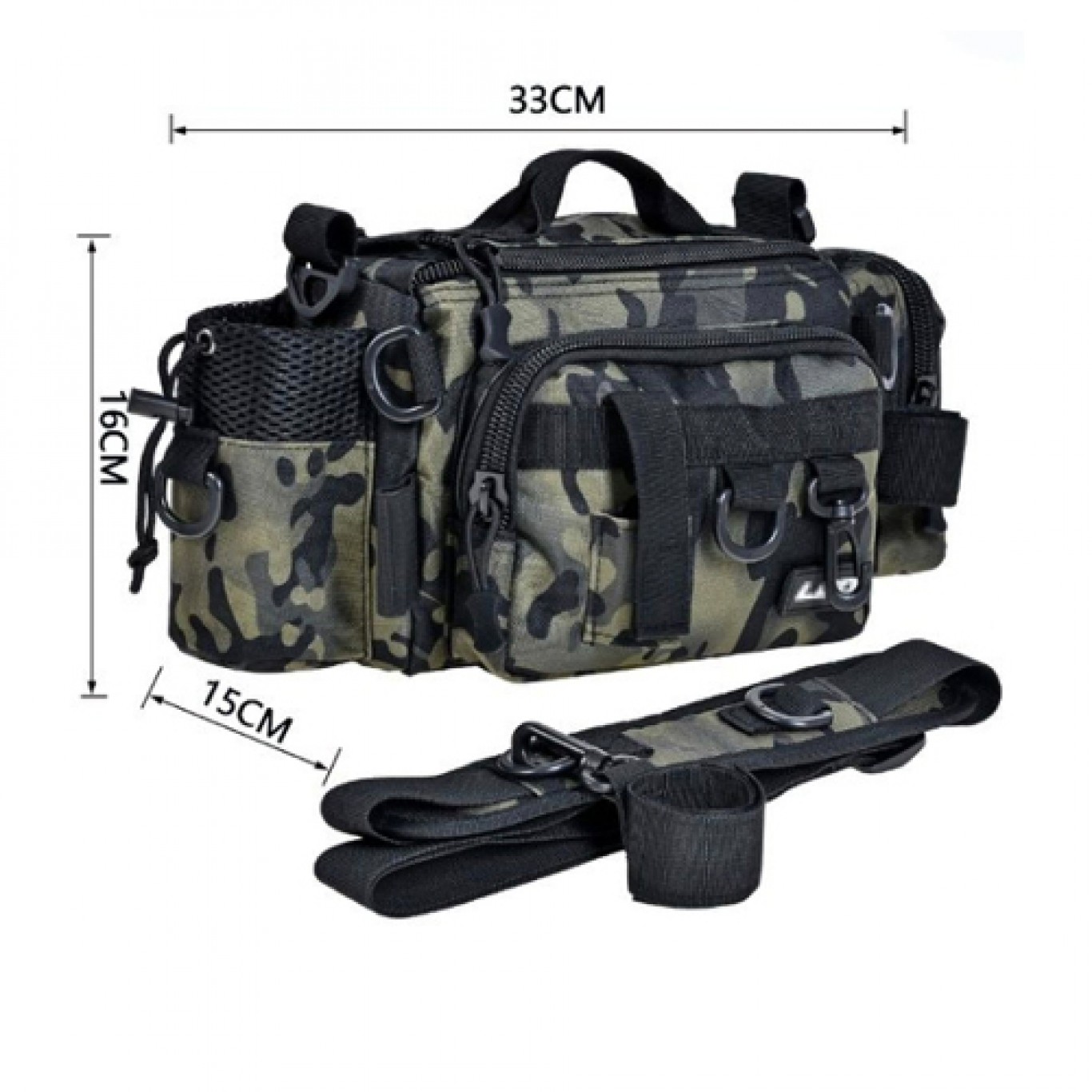 Πολυλειτουργική Τσάντα Ψαρέματος, Ώμου, με Αποσπώμενη Θήκη για Καλάμι Πολυλειτουργική Τσάντα Ψαρέματος, Ώμου, με Αποσπώμενη Θήκη για Καλάμι