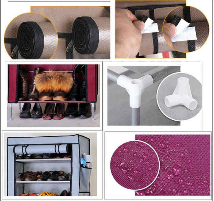 Πολυλειτουργική Υφασμάτινη Αδιάβροχη Παπουτσοθήκη με 5 Ράφια και Μεταλλικό Σκελετό 60x30x90εκ Πολυλειτουργική Υφασμάτινη Αδιάβροχη Παπουτσοθήκη με 5 Ράφια και Μεταλλικό Σκελετό 60x30x90εκ